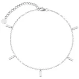 XENOX Fußkettchen Damen Basic Zirkonia Sterlingsilber XS10084