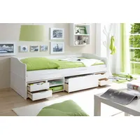 TICAA Kinderbett Marlies 90 x 200 cm Kiefer massiv grau