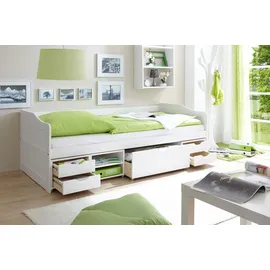 TICAA Kinderbett Marlies 90 x 200 cm Kiefer massiv grau