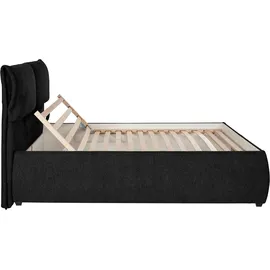 Andas Polsterbett »Jenson« als Bettgestell oder mit 3 Matratzenarten und Härtegraden grau