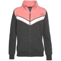 H.I.S. H.I.S Sweatjacke Damen anthrazit-rosa Gr.36/38