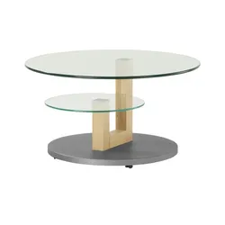Couchtisch  Hadar  , holzfarben , Maße (cm): H: 43  Ø: 80