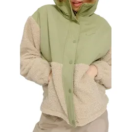 Mazine Fabric Blocking Jacket - Damen Fleecejacke, Größe:L, Farbe:matcha/natural - L