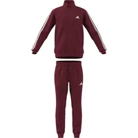 adidas SPORTSWEAR Basic 3 Stripes FLEECE TRACKSUIT, active maroon/white, L