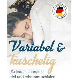 Sympathica Extra warme 4 Jahreszeiten Bettdecke Sommerbett Winterbett 135x200 - Weiß