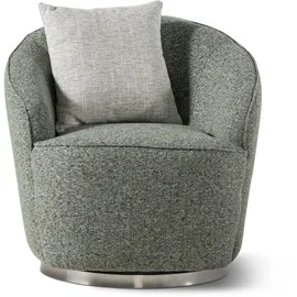 Livora Sessel FIONA Polyester 79 x 81 x 74 cm Dunkelgrün mit Kissen