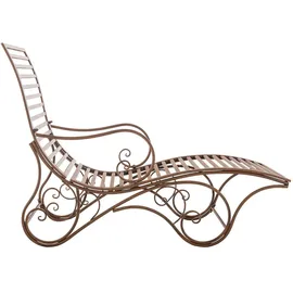 deluke SENTA Sonnenliege 140 x 58 x 101 cm Antik-Braun