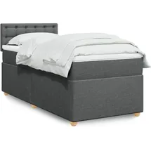 vidaXL Boxspringbett 180 x 200 cm Dunkelgrau