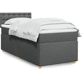 vidaXL Boxspringbett 180 x 200 cm Dunkelgrau