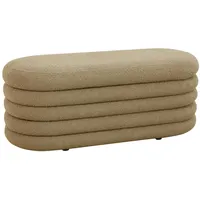 Svita Blossom XL Hocker mit Stauraum Sitzhocker Ottomane Hellbraun