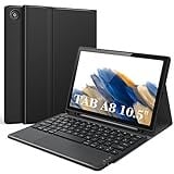 Earto Samsung Tab A8 Hülle mit Tastatur, Smart Touchpad, Ultradünne Magnetische, Type C Wiederaufladbar Tastatur für Tab A8 10.5 Zoll 2021, Samsung Galaxy Tab A8 Tastatur (SM-X200/X205/X207), Schwarz