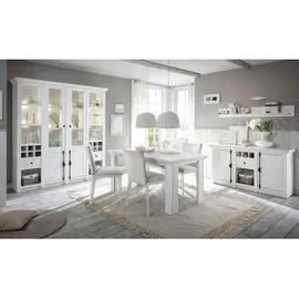 furn.design Couchtisch, Weiß, Metall, Nachbildung,Pinie, Holz Optik, Uni, Quadratisch, 93x50x93 cm, Wohnzimmer, Wohnzimmertische, Couchtische