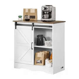 Vevor Kaffeebarschrank 80 x 35 x 80 cm Braun/Weiß