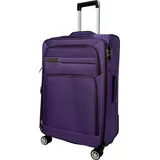 my travel bag 3090 Stoffkoffer 4-Rollen Trolley Koffer Reisekoffer Tasche Reisetasche Leicht Lila Handgepäck
