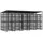 vidaXL Outdoor-Hundezwinger mit Dach 9,22 m2 Stahl Schwarz