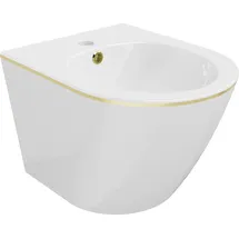 Mexen Lena Hänge-Bidet, Weiß/gold Linie - 35224805