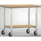 KLW-LUTZ BETRIEBSEINRICHTUNGEN Werkbank B1000xT700xH840mm Buche Multiplex lichtgrau 1Ablageboden KLW-LUTZ BETR.