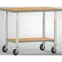 KLW-LUTZ BETRIEBSEINRICHTUNGEN Werkbank B1000xT700xH840mm Buche Multiplex lichtgrau 1Ablageboden KLW-LUTZ BETR.