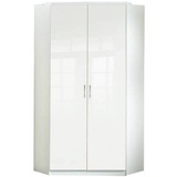 MID.YOU Eckschrank Wimex Clack, Weiß, Weiß Hochglanz, Holzwerkstoff, 8 Fächer, 95x198x95 cm, BQ - Bündnis für Qualität, Made in Germany, DIN EN ISO 9001, Schlafzimmer, Kleiderschränke, Eckschränke