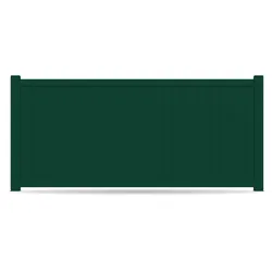 Zaun, Aluminium, Moosgrün RAL 6005, Modell Bremen, flexible Befestigungssysteme, Zaunelement individuell konfigurierbar