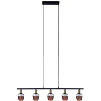 NÄVE Pendelleuchte Corbis 5-flammig Schwarz 100 cm