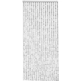 Locker Türvorhang LOCKER "Pearl", bunt, B:90cm H:200cm, Obermaterial: 100% Kunststoff, Gardinen, Kunststoff, transparent/schwarz, 72 Stränge