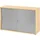 bümö Aktenschrank 2 Ordnerhöhen 80 x 40 x 200 Ahorn/silber