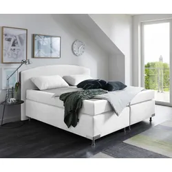 Boxspringbett "Amsterdam", weiß, B:175cm L:210cm, WESTFALIA SCHLAFKOMFORT, Komplettbetten