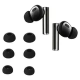 kwmobile 6x Silikonaufsätze für Xiaomi Realme Buds Air 5 Pro - Ersatz Ohrstöpsel in 3 Größen - Ear Tips für In-Ear Kopfhörer - Zubehör Ersatzpolster in Schwarz