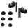 kwmobile 6x Silikonaufsätze für Xiaomi Realme Buds Air 5 Pro - Ersatz Ohrstöpsel in 3 Größen - Ear Tips für In-Ear Kopfhörer - Zubehör Ersatzpolster in Schwarz