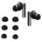 kwmobile 6x Silikonaufsätze für Xiaomi Realme Buds Air 5 Pro - Ersatz Ohrstöpsel in 3 Größen - Ear Tips für In-Ear Kopfhörer - Zubehör Ersatzpolster in Schwarz