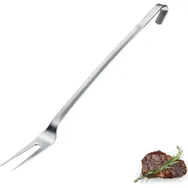 Westmark Fleischgabel Pro – Edelstahl Tranchiergabel mit langen Zinken & Aufhängehaken – Perfekt für Grill, Braten & Profiküche – Silber, 50 cm