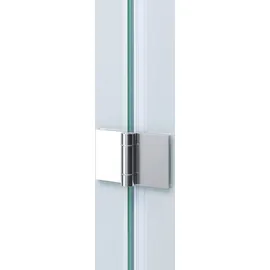 mai & mai Viertelkreis-Dusche mit Pendeltür 100 x 190 cm weiß Sicherheitsglas R02VS