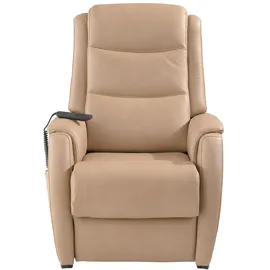 Hukla Fernsehsessel HU-RV15038 Leder 72 x 109 x 82 cm Beige elektrisch mit Fernbedienung