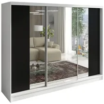 A&J MöbelLand Schiebetürenschrank VIDA 200 x 215 x 59,5 cm Schwarz