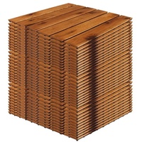 Mojawo Klickfliese 33 Stück ca. 3 QM Holzfliese Akazienholz FSC®-zertifiziert 30x30cm Fliese Stecksystem Zuschneidbar