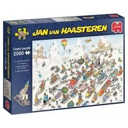 JUMBO SPIELE 1110100026 Puzzle 2000 Teile Jan van Haasteren - Es geht nur bergab