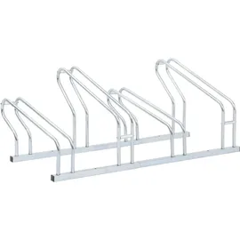 vidaXL Fahrradständer für 4 Fahrräder Freistehend Verzinkter Stahl