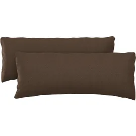 sit&more Polsterauflage 65 x 25 x 10 cm braun 2-tlg.