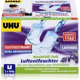 UHU Luftentfeuchter Feuchtigkeitsmagnet Lavendel, 2 x 450 g - Grün