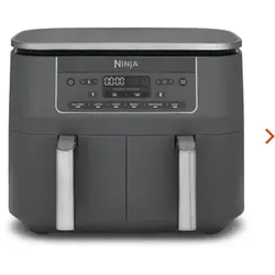 Ninja DZ300EU DualZone Heißluftfritteuse | 7,6 L Airfryer mit 2 Zonen & 6 Programmen