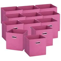 Zeller 12 Aufbewahrungsboxen mit Griff, Vlies - Pink