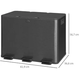 Homcom Mülleimer 20 l Schwarz