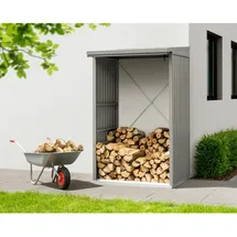 EcoStar Kaminholzregal Trend-V Typ 1 graualuminium