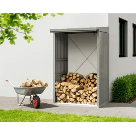 EcoStar Kaminholzregal Trend-V Typ 1 graualuminium