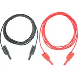 METREL S 2025 Sicherheits-Messleitungs-Set [Bananenstecker 4mm - Bananenstecker 4 mm 1.50m Schwarz, Rot 1 Set