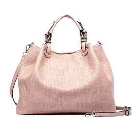 COLLEZIONE ALESSANDRO Shopper Flecht in softem Material groß von collezione alessandro - rosa