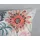 Muller Textil Ralvira Blumen/Blätter/Grau 200 x 200 cm + 2 x 80 x 80 cm