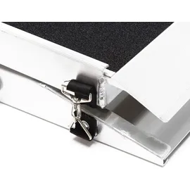 Wiltec Hunderampe faltbar, 244 x 48 cm, geklappt 123 x 49 cm, aus Aluminium, rutschsicher, Traglast bis zu 110 kg, Haustierrampe
