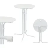 Trutzholm Stehtisch klappbar Ø 80 cm Höhe 110 cm Weiß